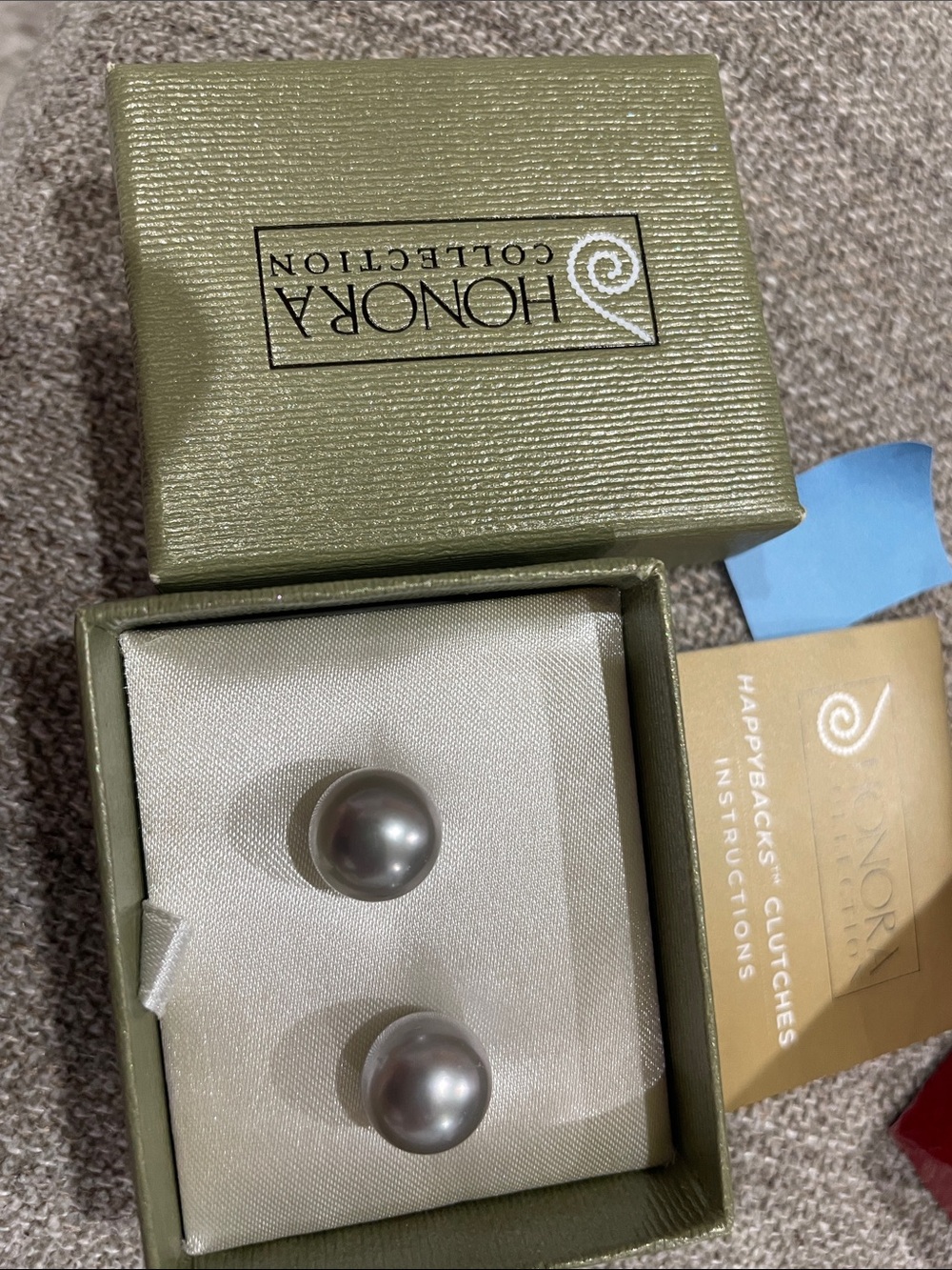 Honora Silver-Gray Pearl Stud Earrings